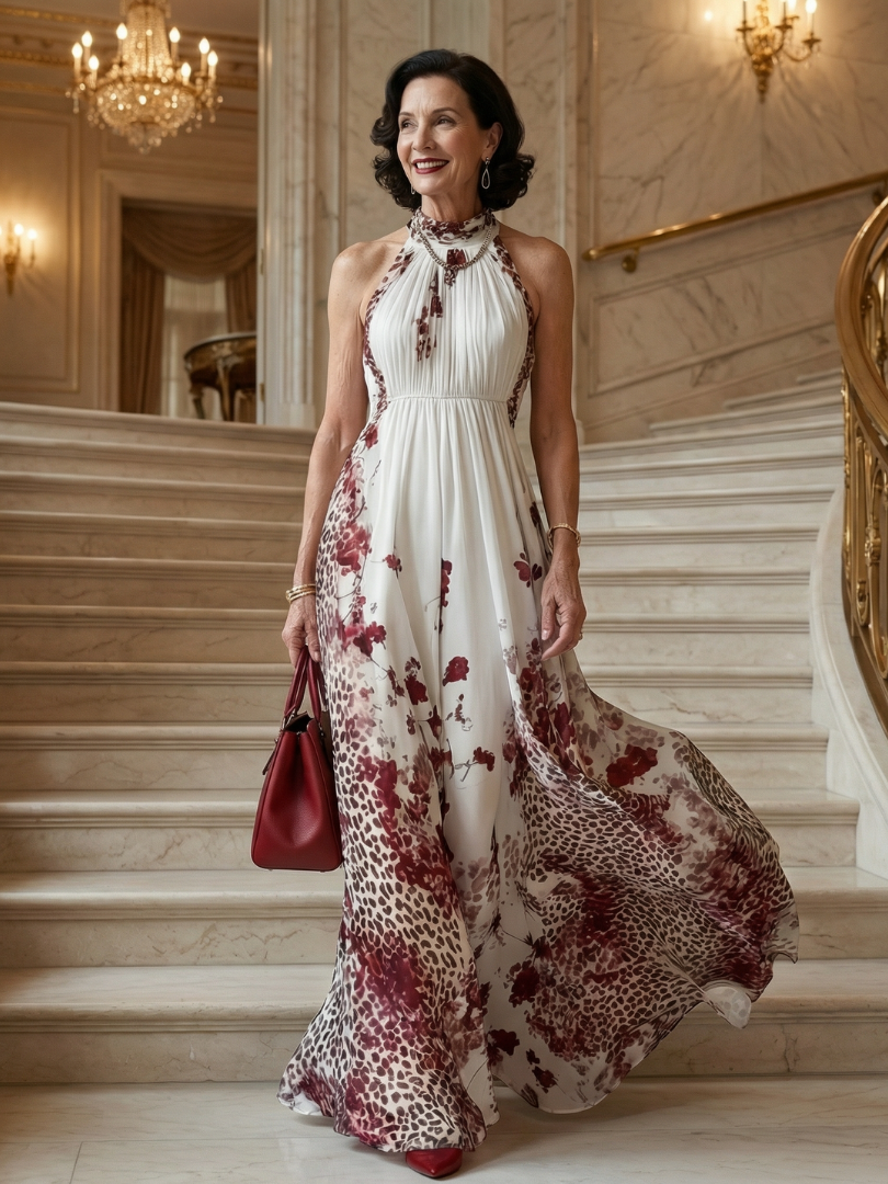 Maison Élise | Robe Maxi Plissée Blanche Orlune