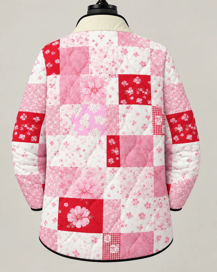 Rosalie | Veste Matelassée Patchwork Fleuri Romantique