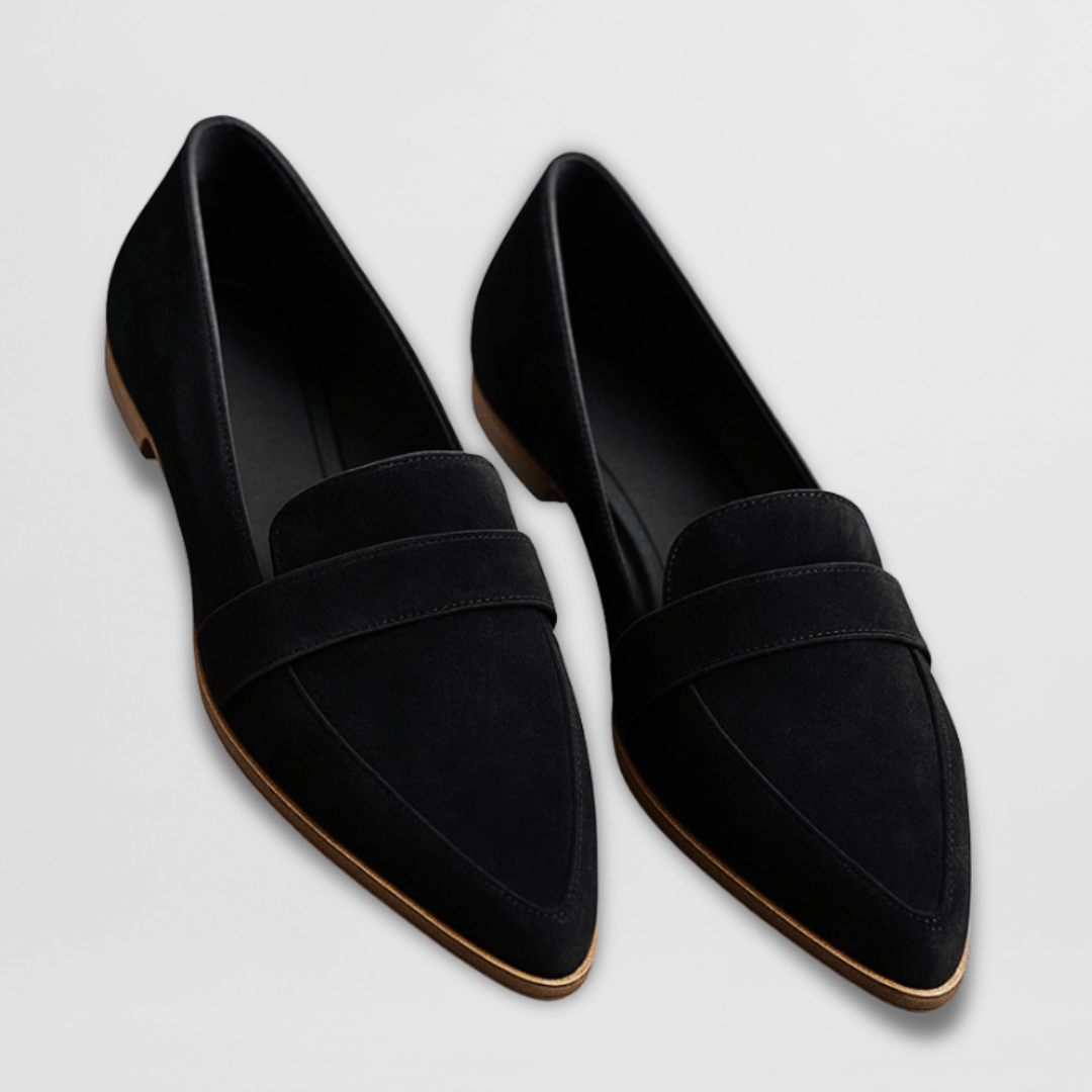 Élodie – Mocassins Plats en Suédine Souple