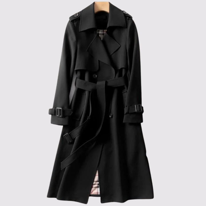 MAISON ELISE | TRANCHÉE MANTEAU LONGUE À CEINTURE POUR FEMMES