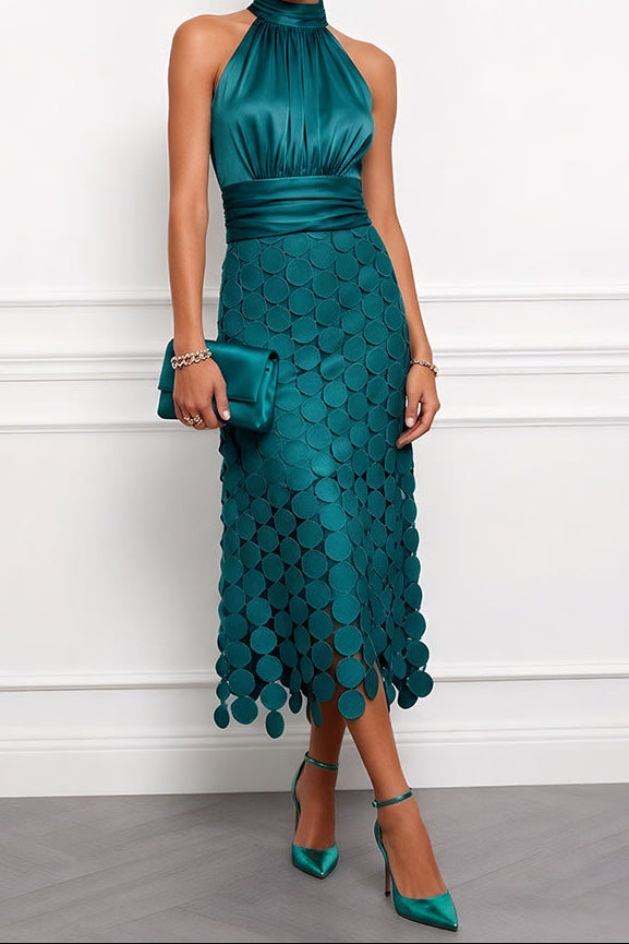 Céline | Robe Midi Élégante de Cérémonie