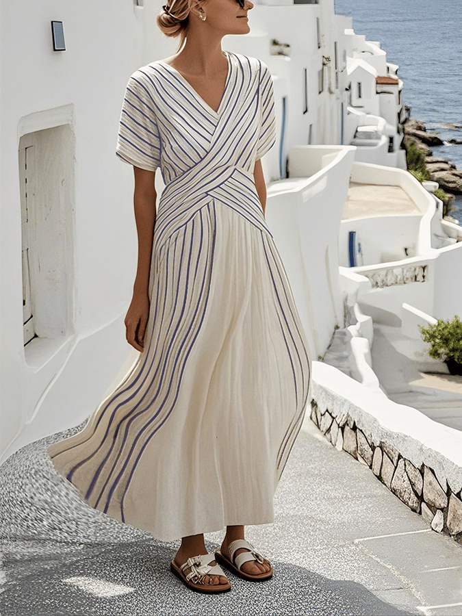 Sabrinah | Robe Longue Rayée Ample