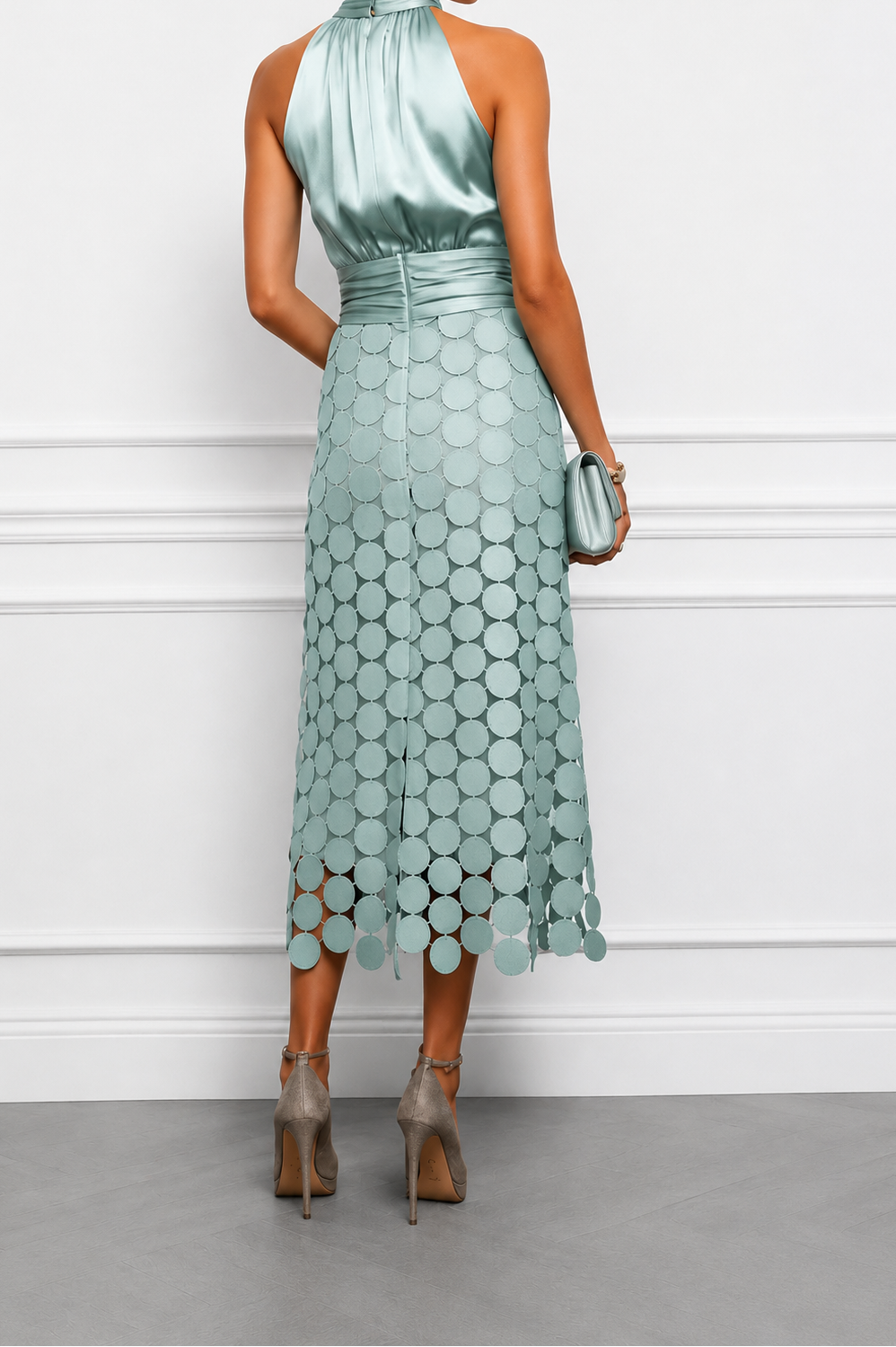 Céline | Robe Midi Élégante de Cérémonie