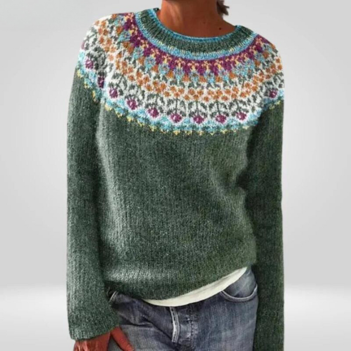 Pull Maille Vert Sauge Véronique