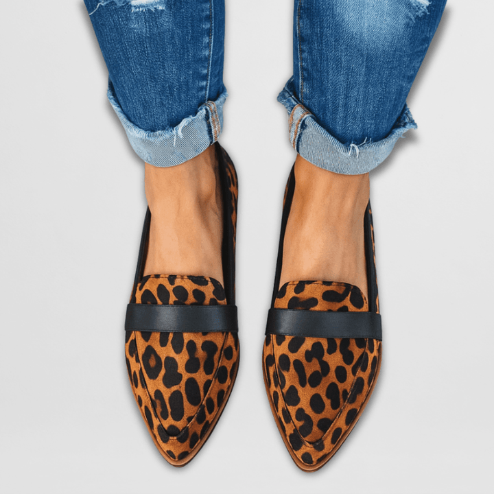 Élodie – Mocassins Plats en Suédine Souple