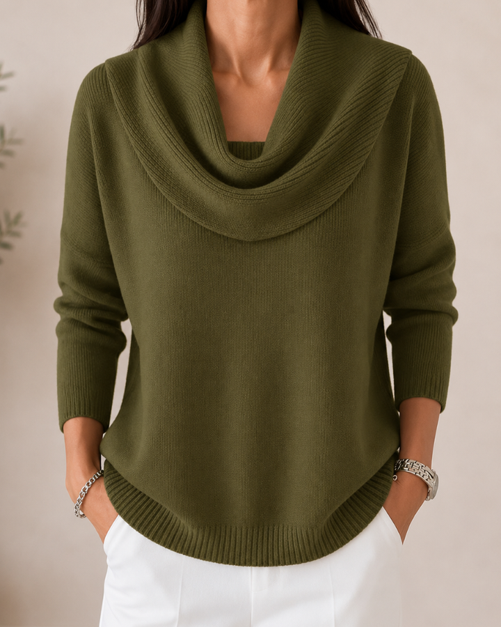 Caralina | Pull en Maille Élégant à Col Bénitier