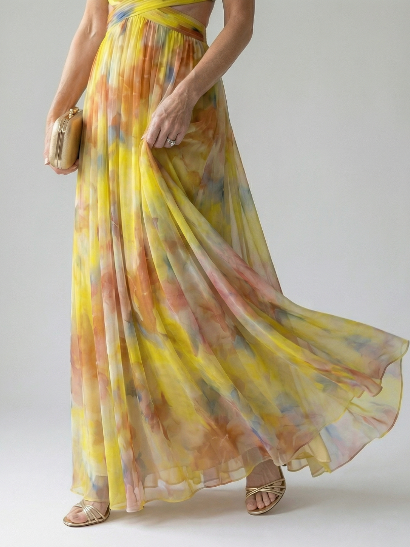 Maison Élise | Robe Maxi à Enveloppe Douce Isel
