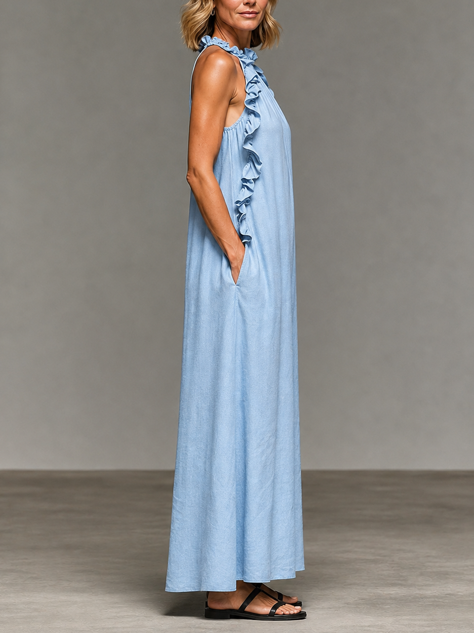 Emma | Robe Longue à Volants Délicats