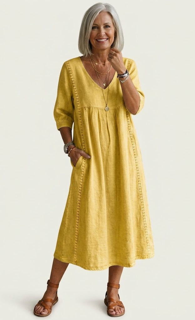 Juliette | Robe Longue Trapèze Élégante