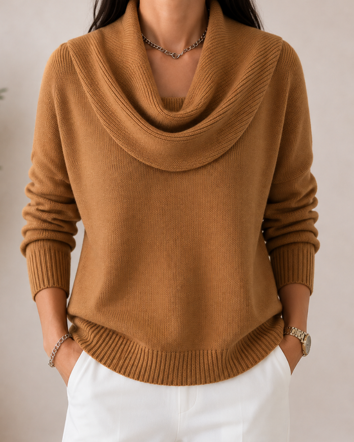 Caralina | Pull en Maille Élégant à Col Bénitier