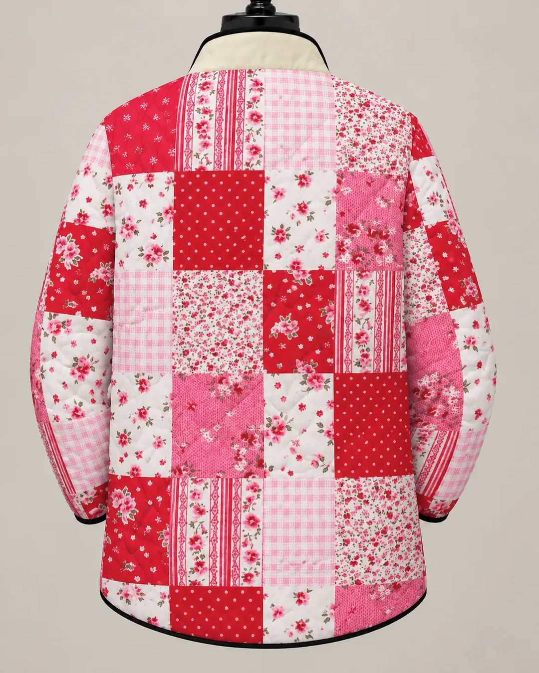 Juliette | Veste Matelassée Patchwork Jardin de Roses