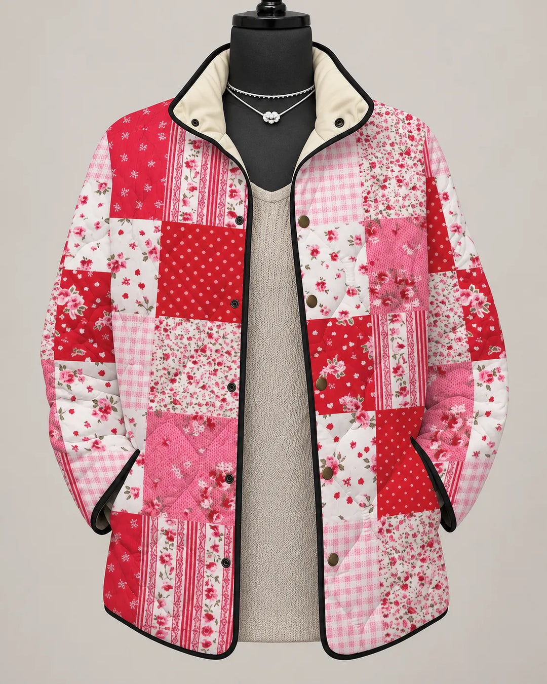 Camilla | Veste Matelassée Jardin Peint