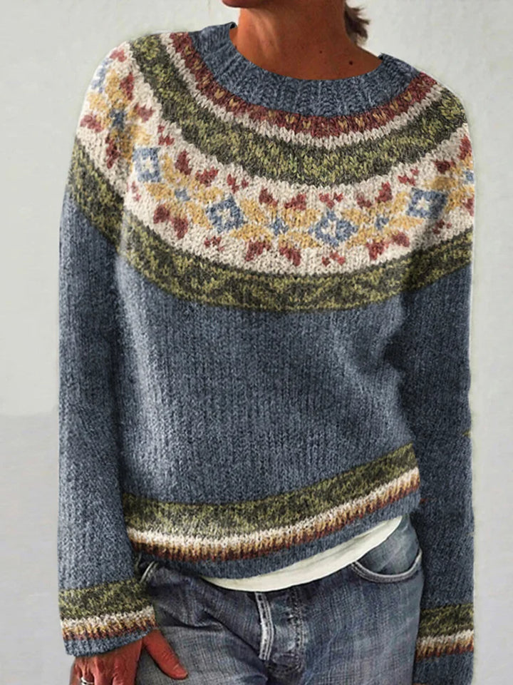Pull Empiècement Jacquard Marie