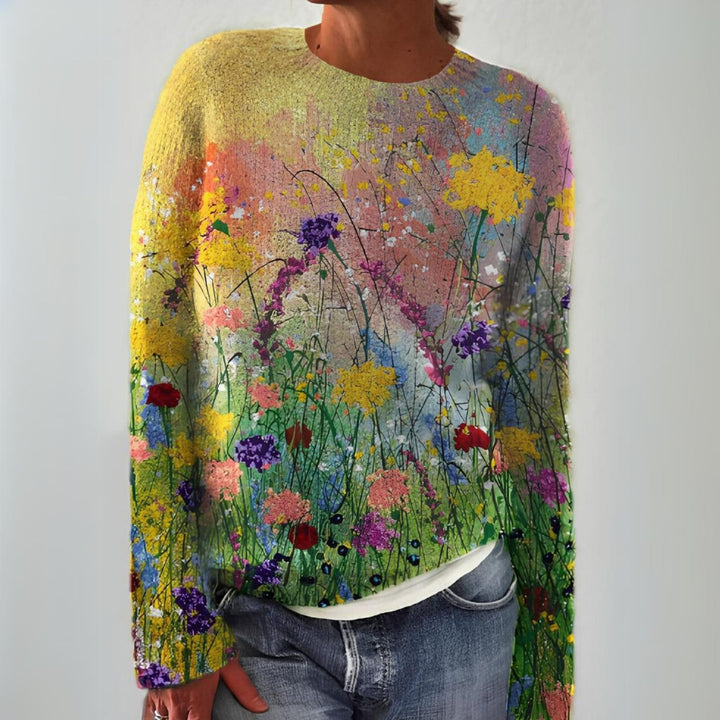 Pull Maille Prairie Fleurie Manon