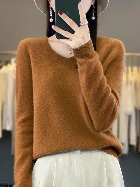 Pull Col V Maille Douce Martine