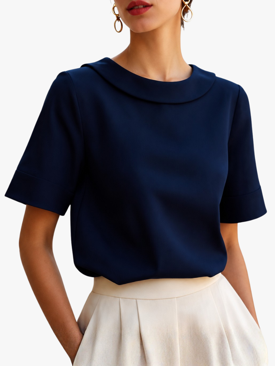 CHIC BLOUSE À COL ROND POUR FEMMES