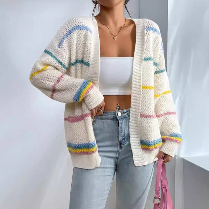 Cardigan Oversize Ouvert en Maille Douillette