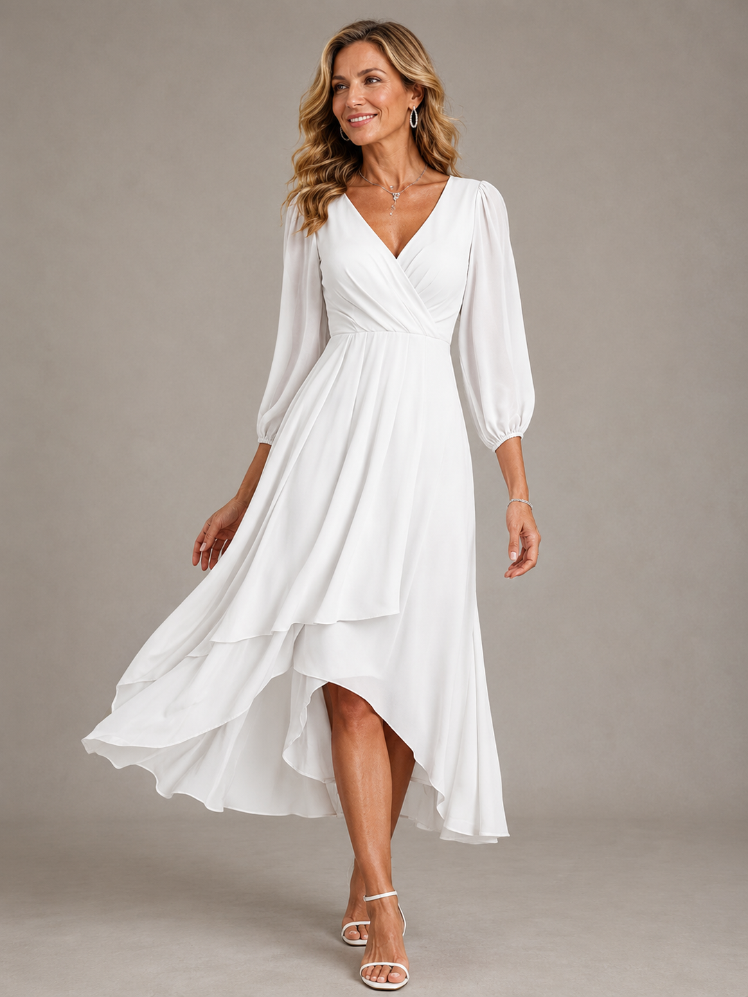 Mia | Robe Longue Élégante à Col en V