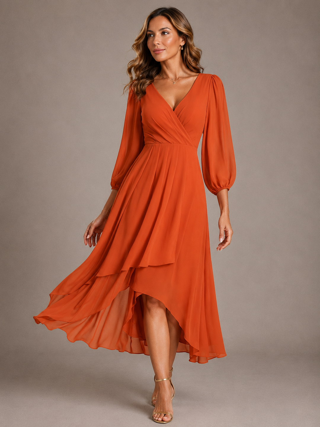 Mia | Robe Longue Élégante à Col en V