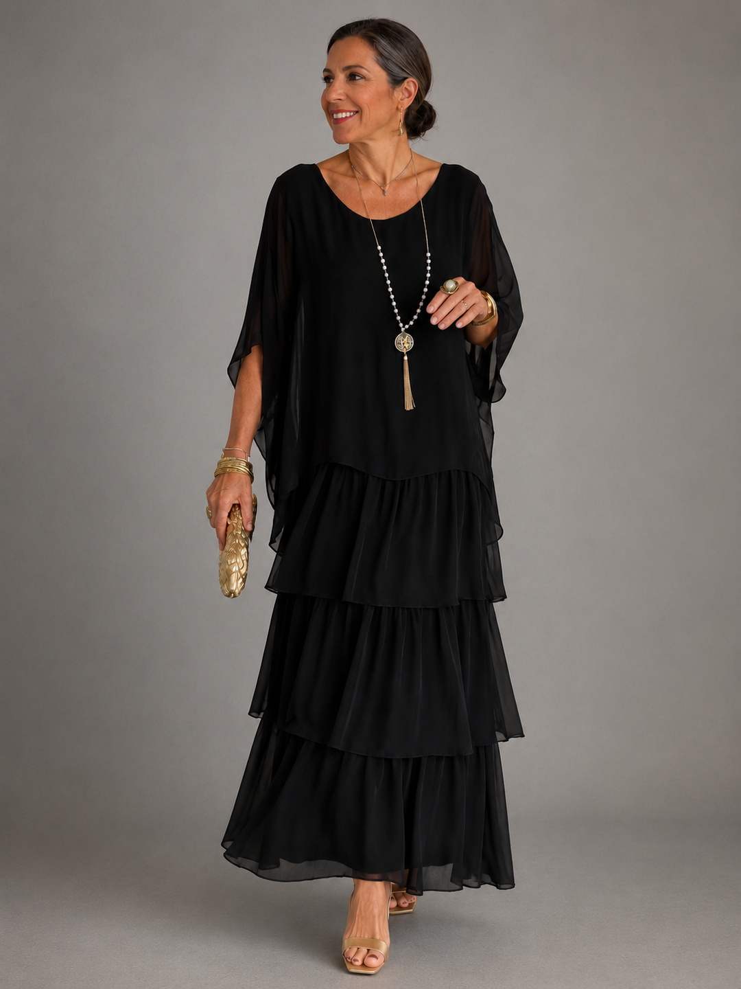 Lara | Robe Longue Fluide et Élégante