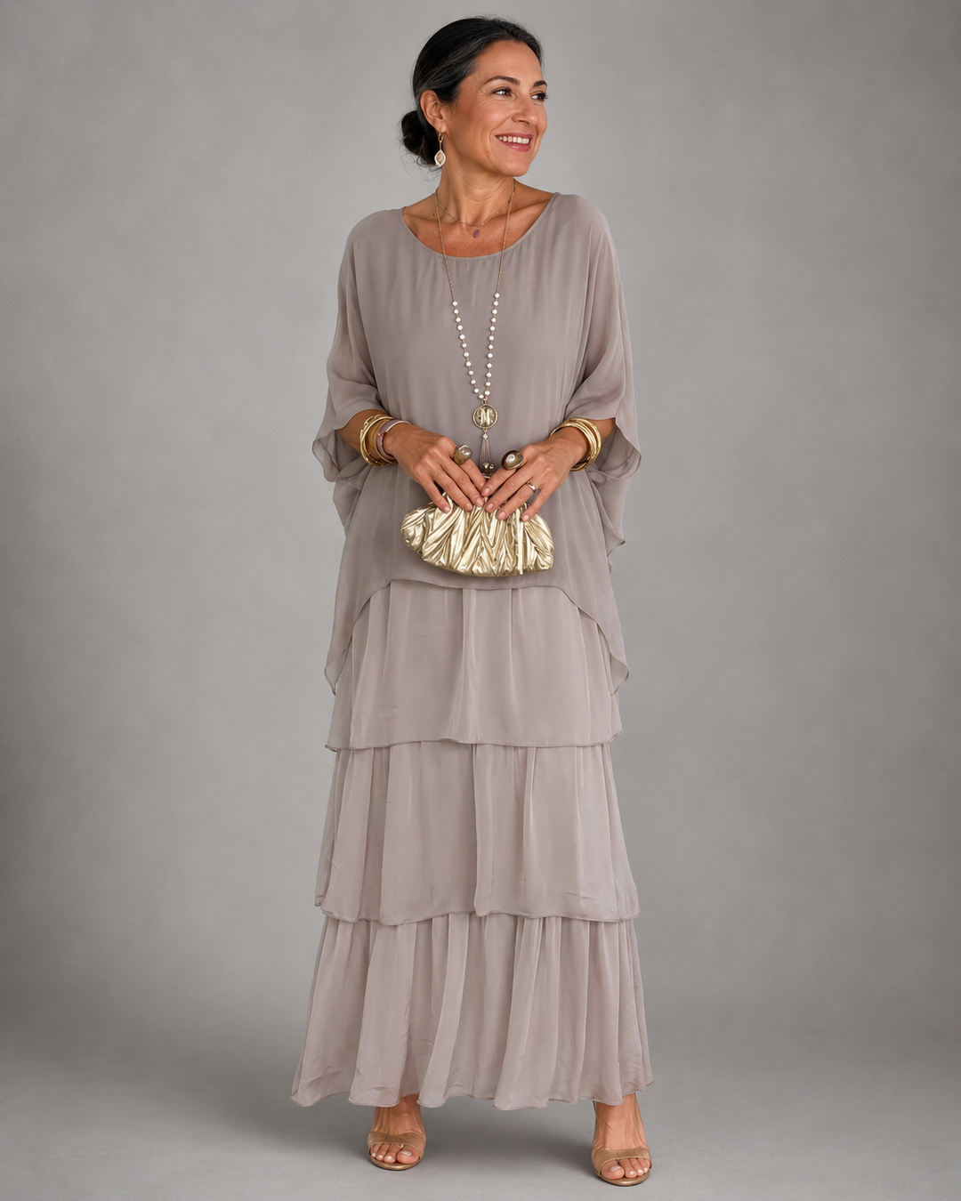 Lara | Robe Longue Fluide et Élégante