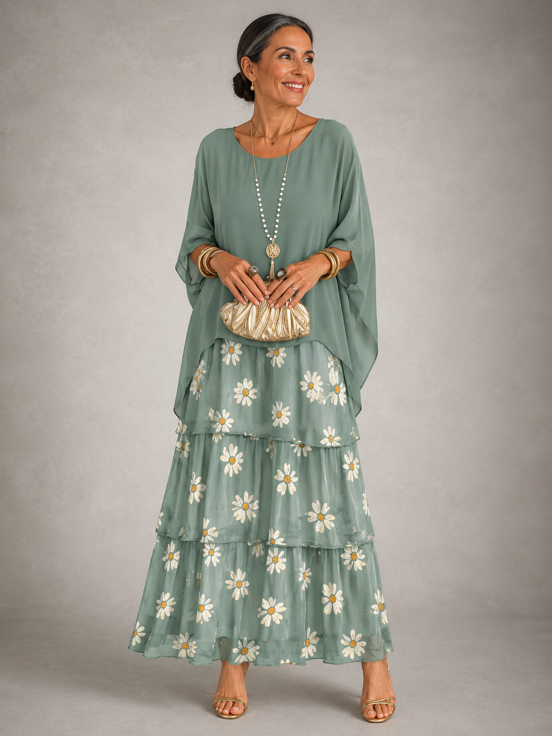 Lara | Robe Longue Fluide et Élégante