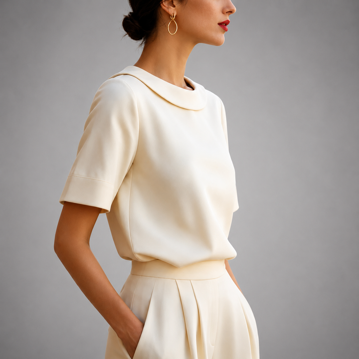 CHIC BLOUSE À COL ROND POUR FEMMES