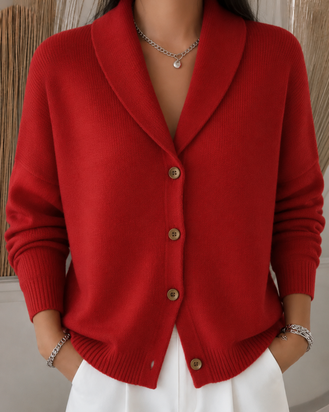 Sienna | Cardigan à Col Boutonné