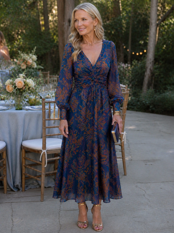 Dineke | Robe Fleurie à Manches Longues