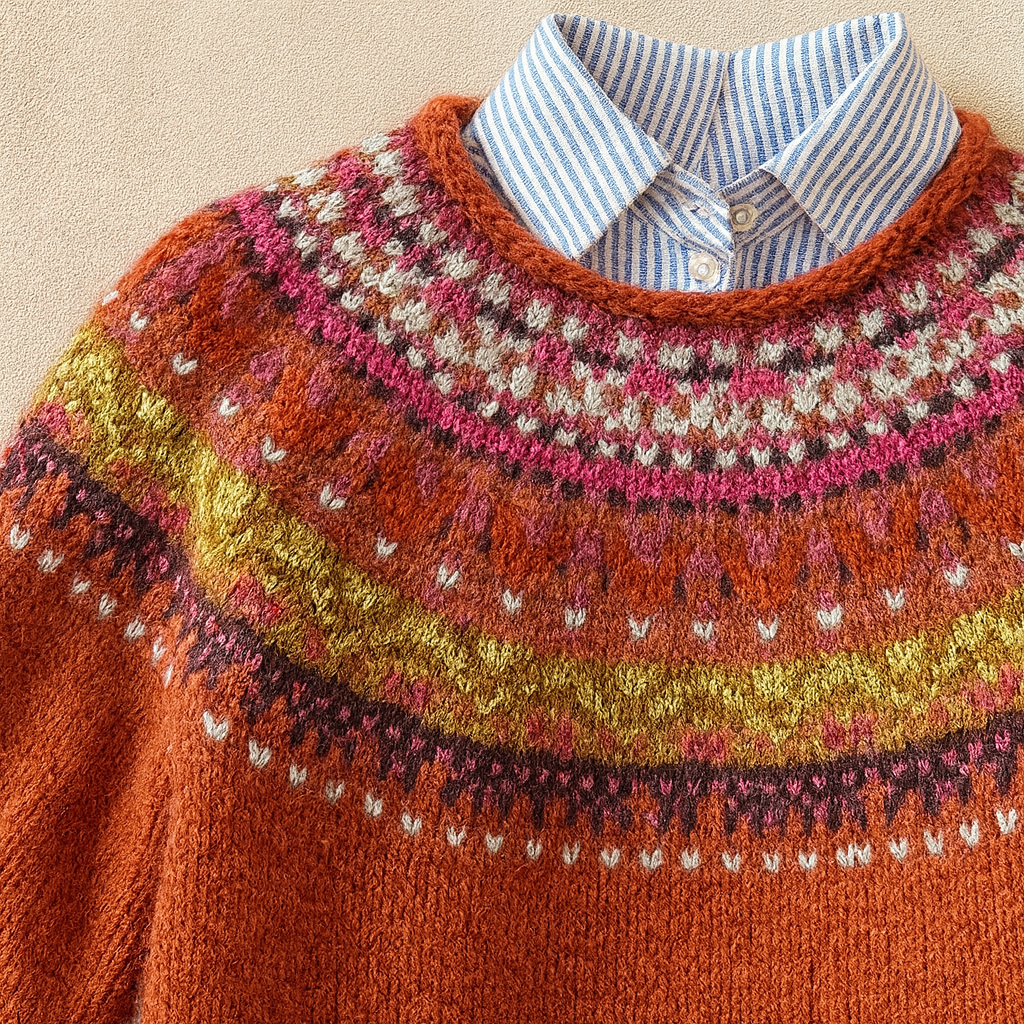 Pull Jacquard Terracotta Juliette