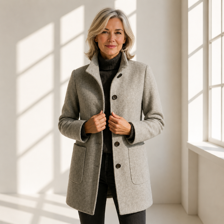 Éléonore | Manteau en laine à coupe midi