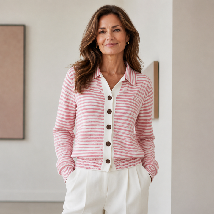 Wren | Cardigan Rayé en Maille