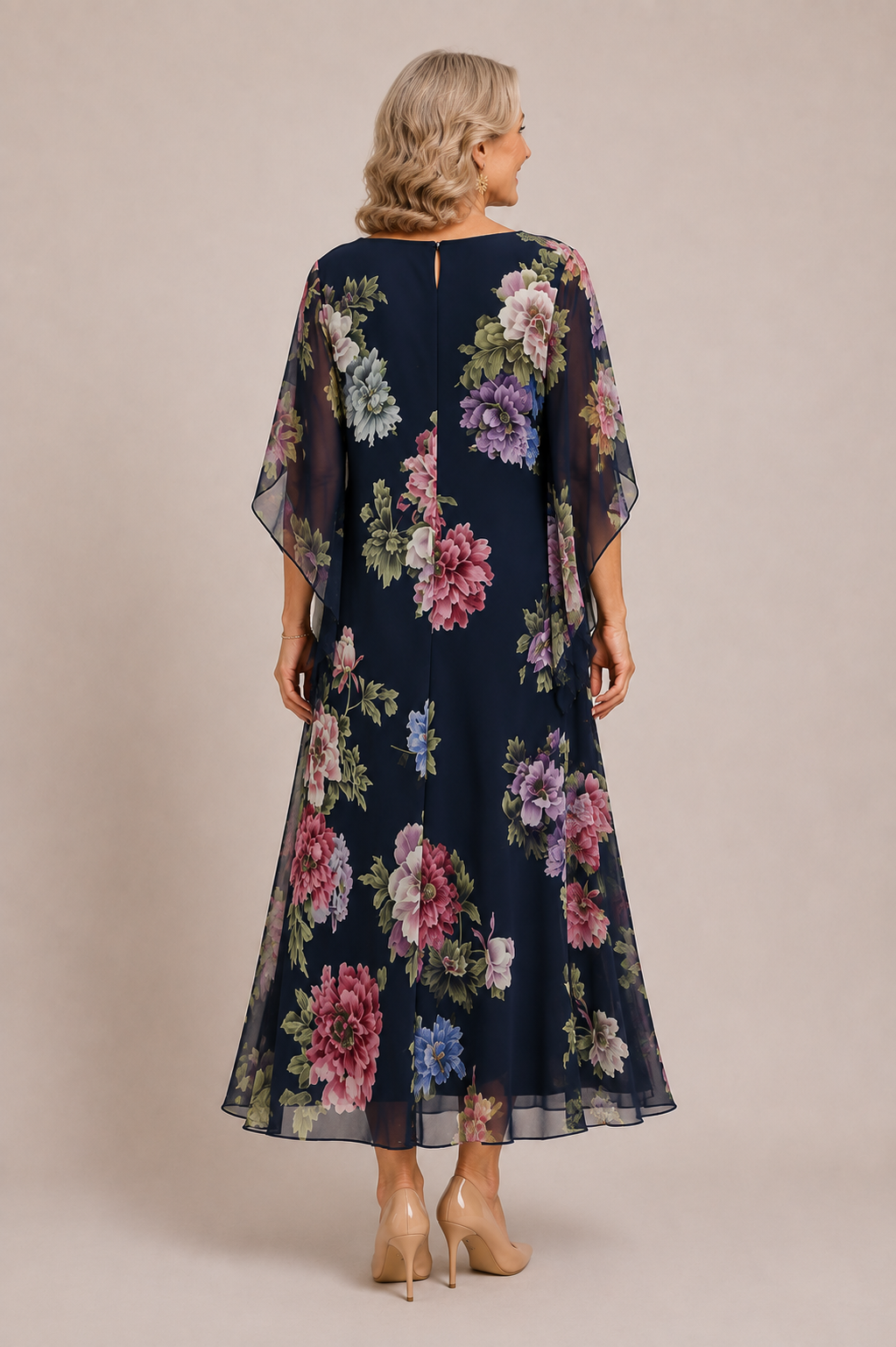 Elowen | Robe Longue Fleur de Minuit