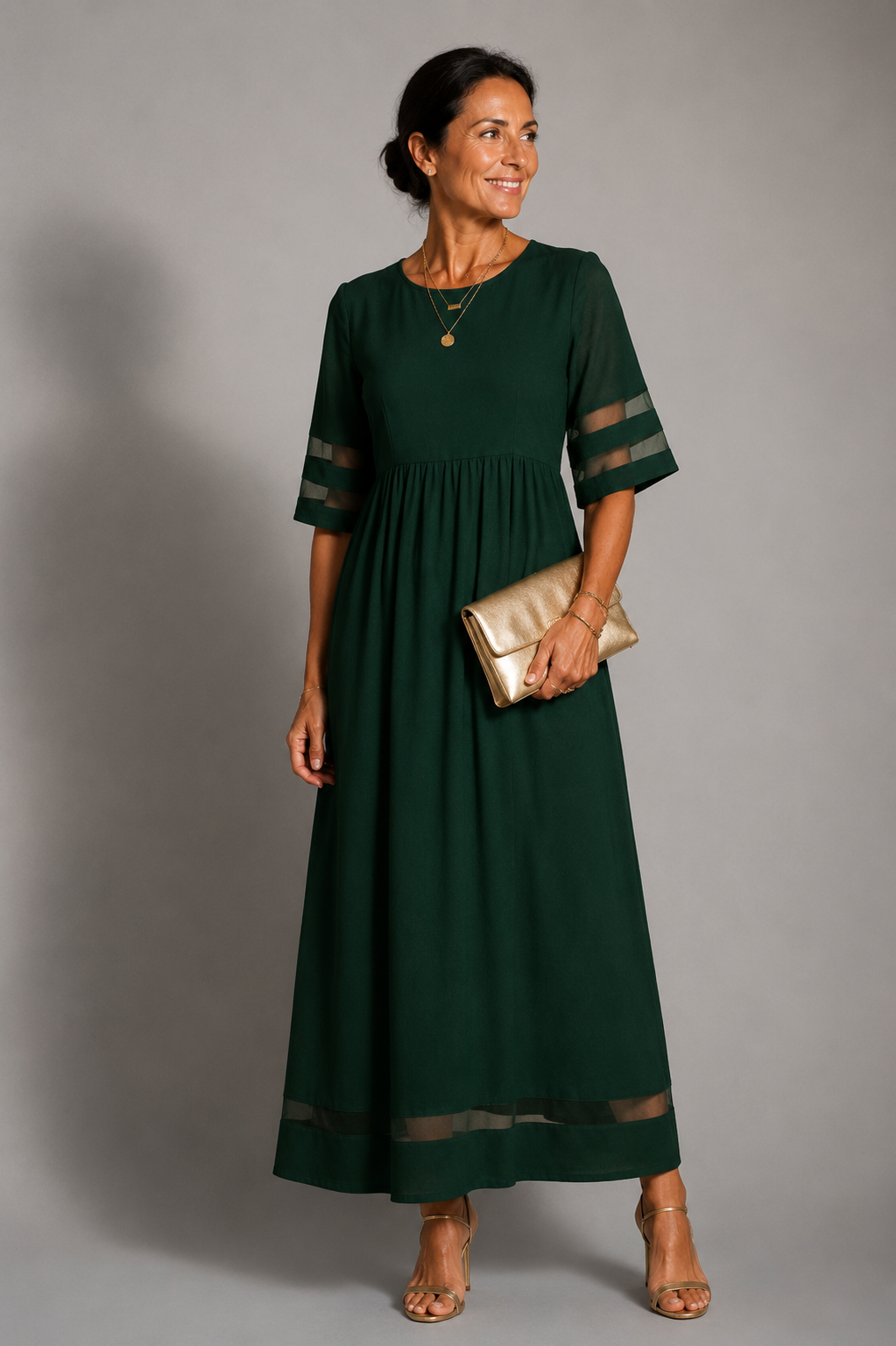 Aubrey | Robe Midi Flatteuse Effet Ventre Plat