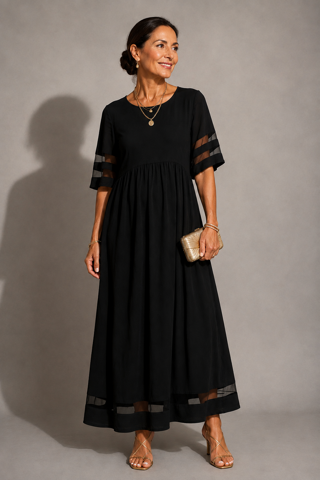 Aubrey | Robe Midi Flatteuse Effet Ventre Plat