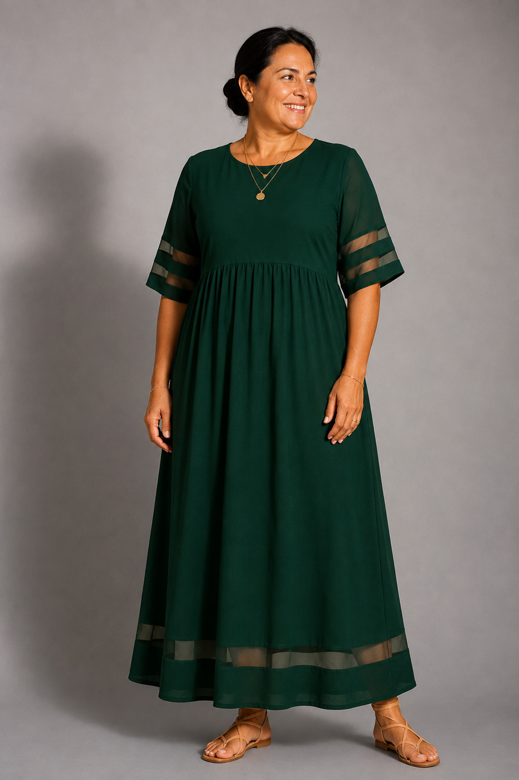 Aubrey | Robe Midi Flatteuse Effet Ventre Plat