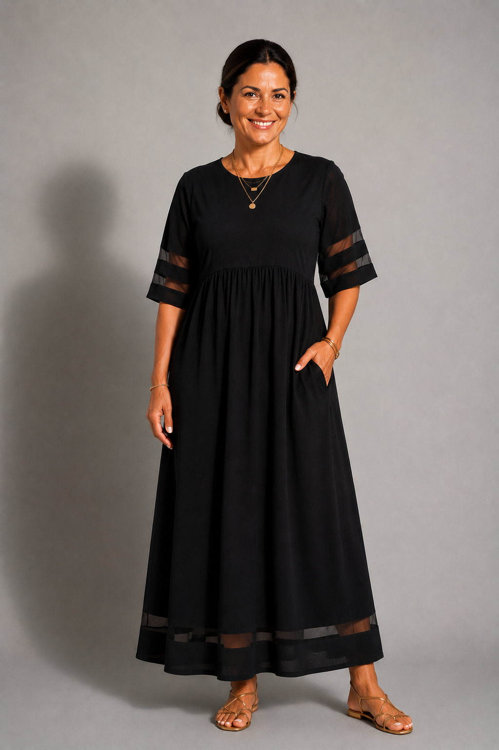 Aubrey | Robe Midi Flatteuse Effet Ventre Plat
