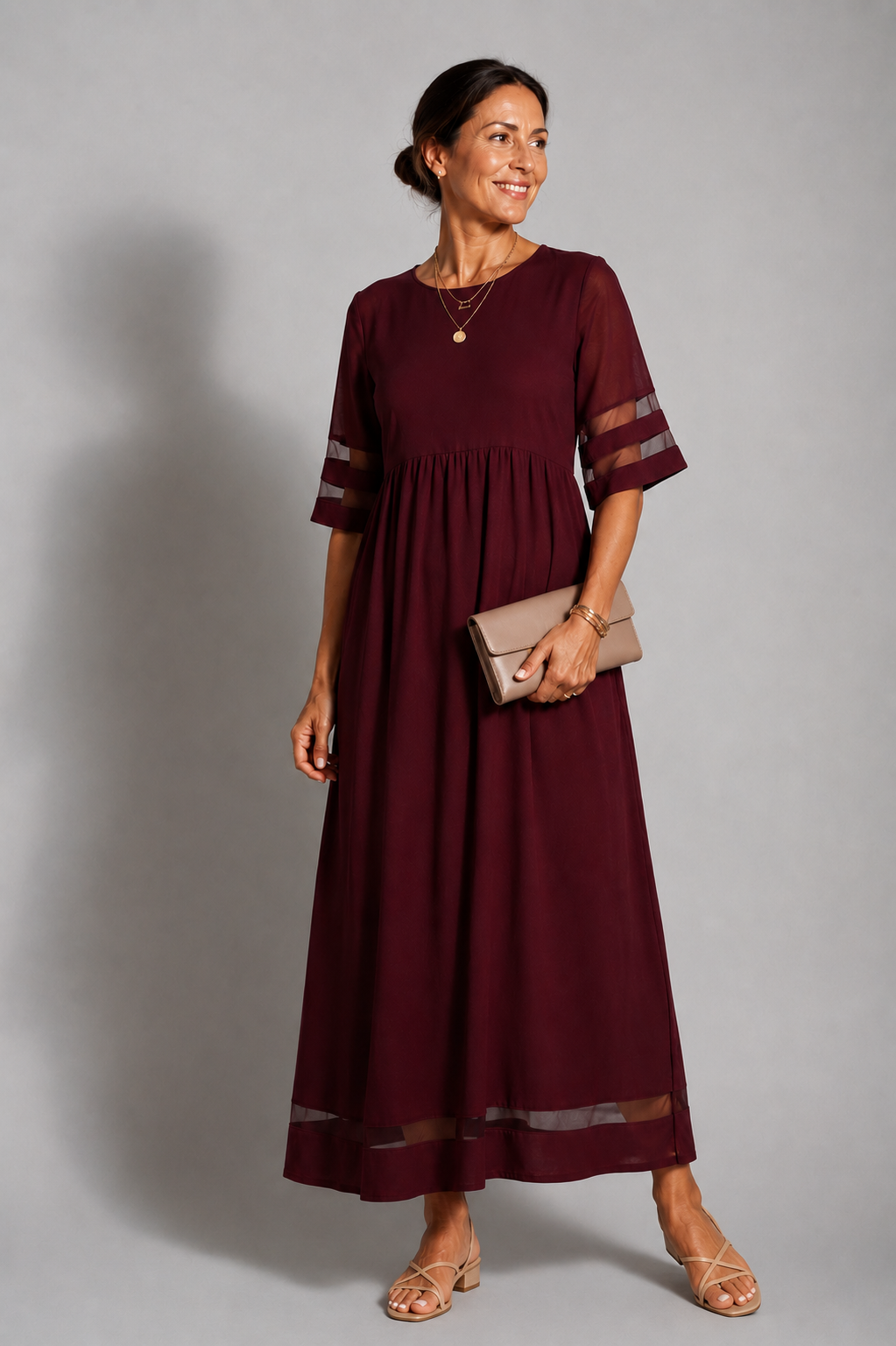 Aubrey | Robe Midi Flatteuse Effet Ventre Plat