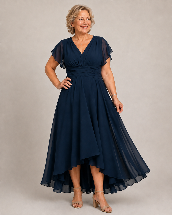 Christina | Robe A-Ligne à Col V