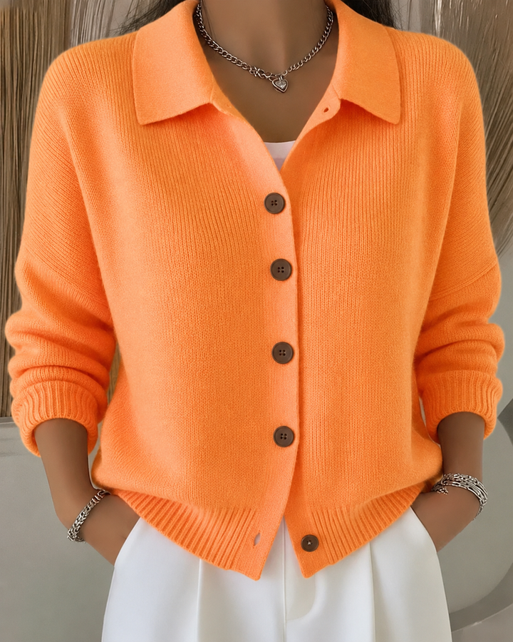 Sienna | Cardigan à Col Boutonné