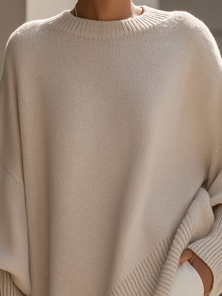 Isolde | Pull Oversize à Drapé Fluide