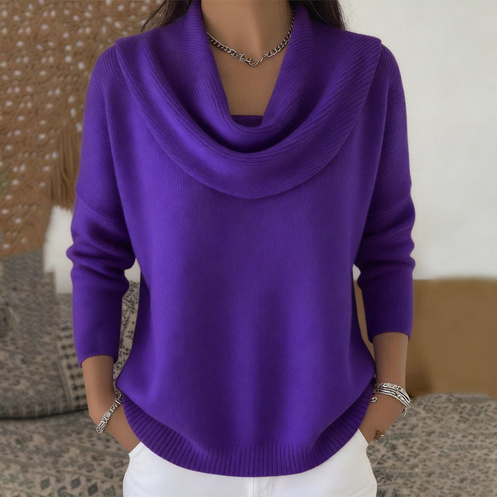 Barbara | Pull à Col Bénitier Drapé