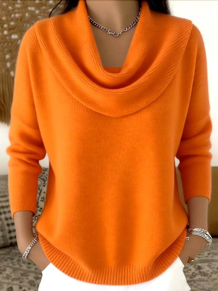 Barbara | Pull à Col Bénitier Drapé