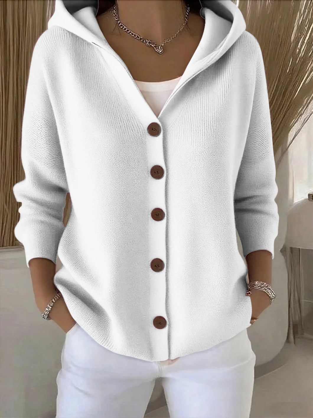 Zoé | Cardigan à Capuche en Maille Douce
