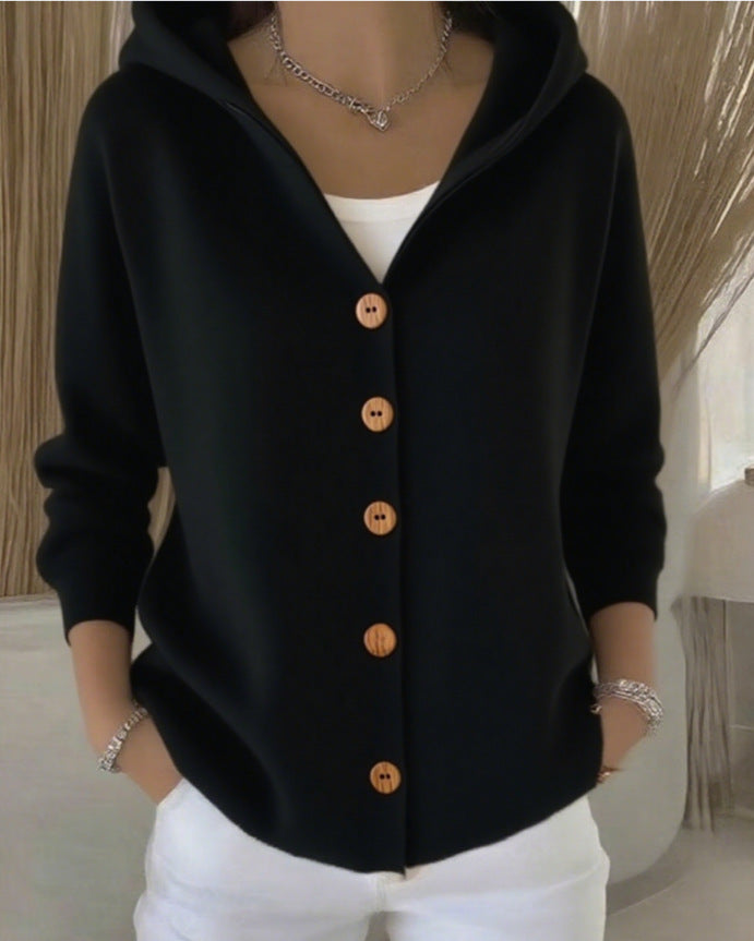 Zoé | Cardigan à Capuche en Maille Douce