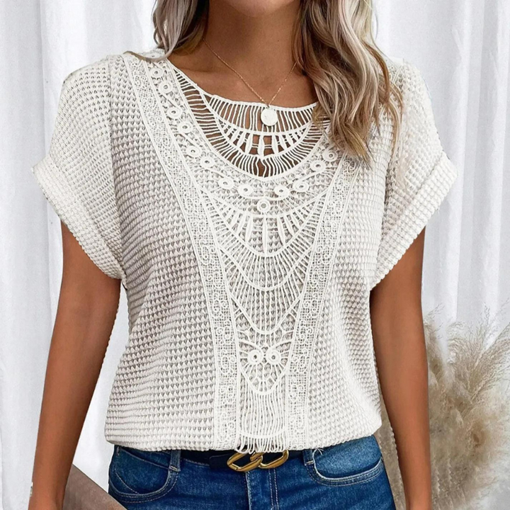 Haut en Maille Dentelle Sandrine