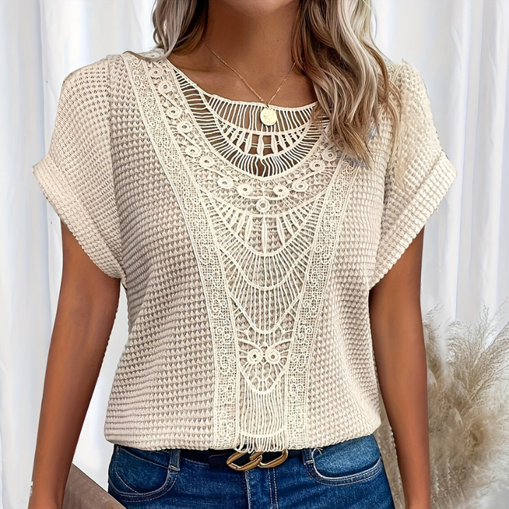Haut en Maille Dentelle Sandrine