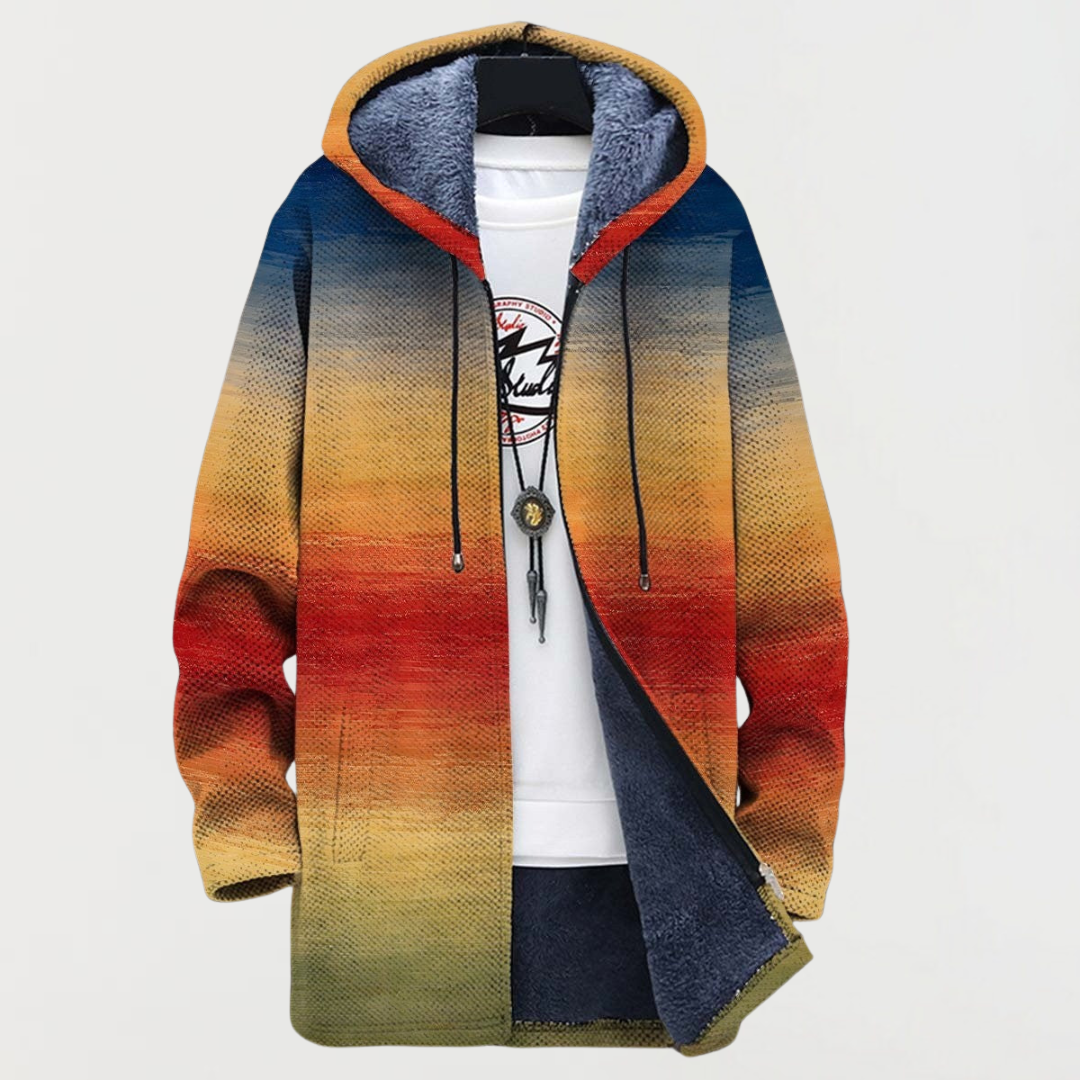 Rory | Manteau à motif dégradé de coucher de soleil