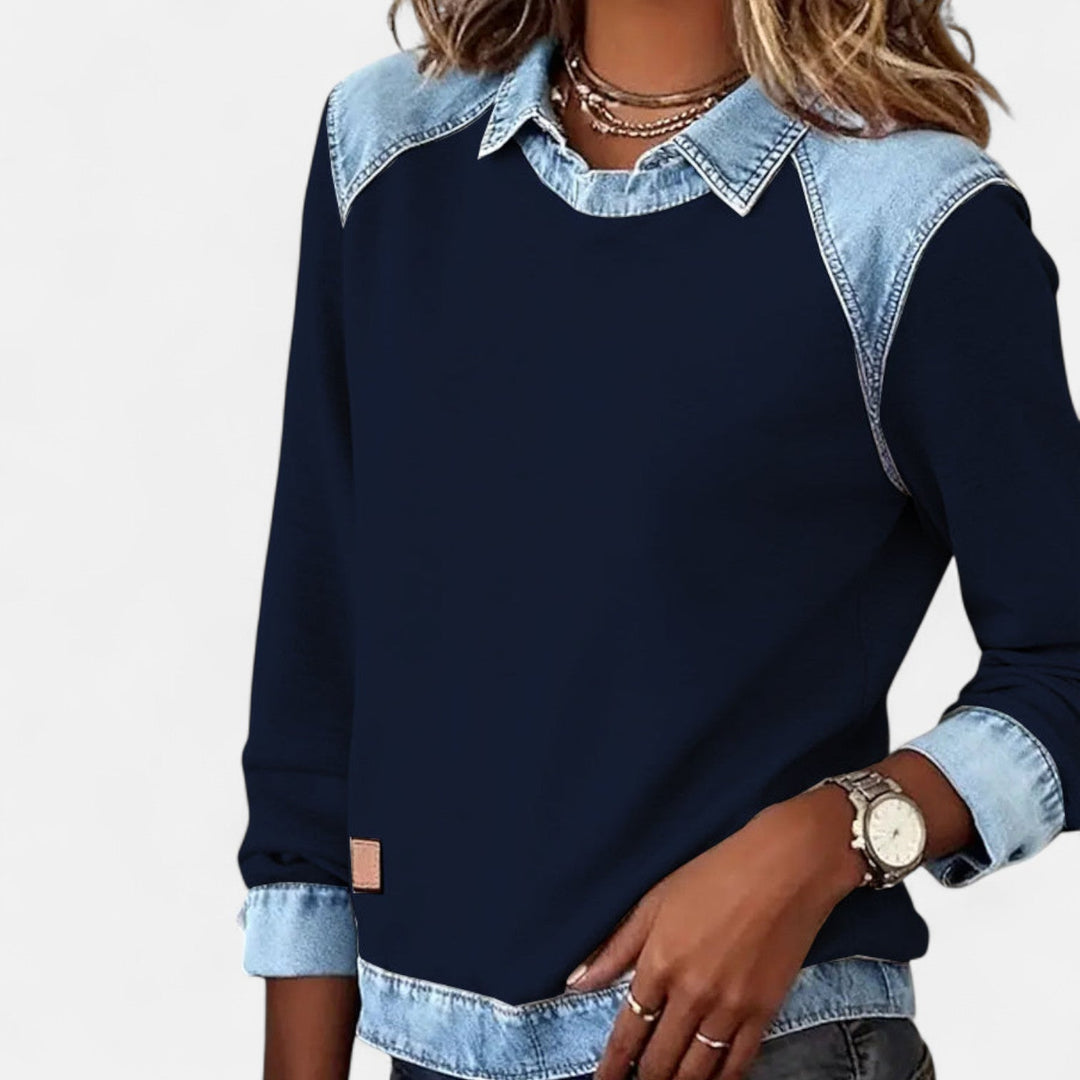 Gloria | Pull à Empiècements Contrastés