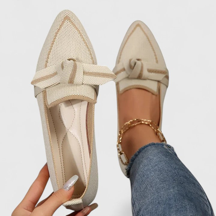Marceline – Mocassins Plats Confort à Nœud Tressé